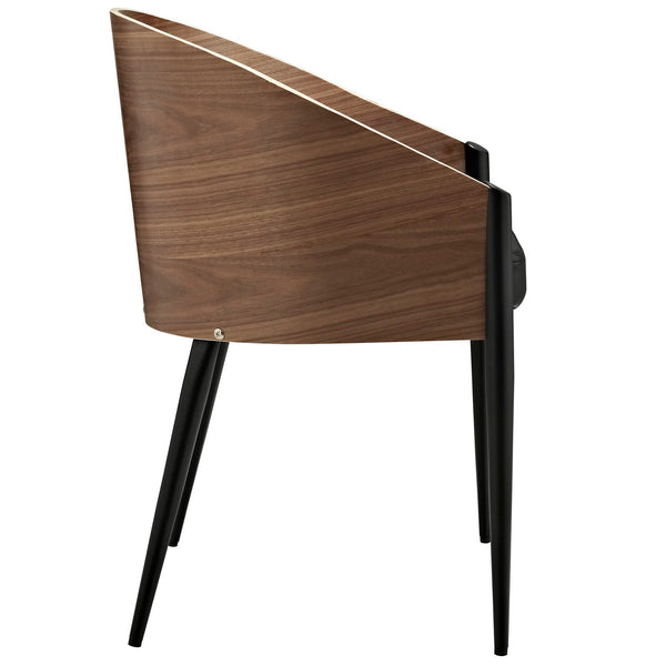 Modway Cooper Dining Chairs Set of 4 - Walnut