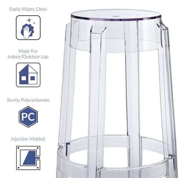 Modway Casper Counter Stool - Clear | Counter Stools | Modishstore-2