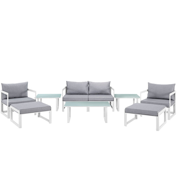 Modway Fortuna 9 Piece Outdoor Patio Sectional Sofa Set - EEI-1719 | Outdoor Sofas, Loveseats & Sectionals | Modishstore-2