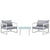 Modway Fortuna 3 Piece Outdoor Patio Sectional Sofa Set | Outdoor Sofas, Loveseats & Sectionals | Modishstore-16