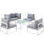 Modway Fortuna 6 Piece Outdoor Patio Sectional Sofa Set - EEI-1726 | Outdoor Sofas, Loveseats & Sectionals | Modishstore-2
