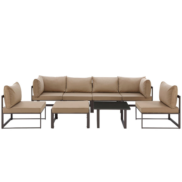 Modway Fortuna 8 Piece Outdoor Patio Sectional Sofa Set - EEI-1728 | Outdoor Sofas, Loveseats & Sectionals | Modishstore-4