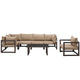 Modway Fortuna 7 Piece Outdoor Patio Sectional Sofa Set - EEI-1733 | Outdoor Sofas, Loveseats & Sectionals | Modishstore-4