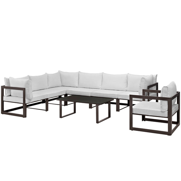 Modway Fortuna 8 Piece Outdoor Patio Sectional Sofa Set - EEI-1736 | Outdoor Sofas, Loveseats & Sectionals | Modishstore-32