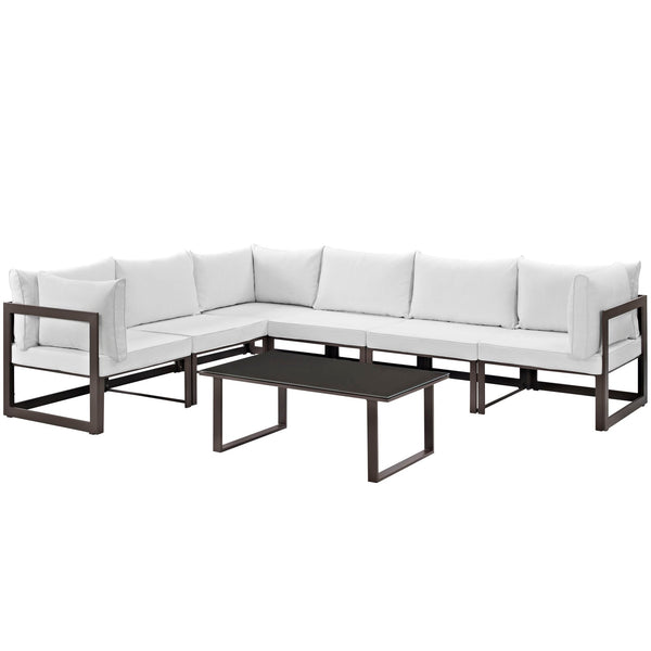 Modway Fortuna 7 Piece Outdoor Patio Sectional Sofa Set - EEI-1737 | Outdoor Sofas, Loveseats & Sectionals | Modishstore-23