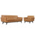 Modway Engage 2 Piece Leather Living Room Set - EEI-1766 | Sofas | Modishstore
