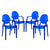 Modway Casper Dining Armchairs Set of 4 - Blue | Armchairs | Modishstore-4