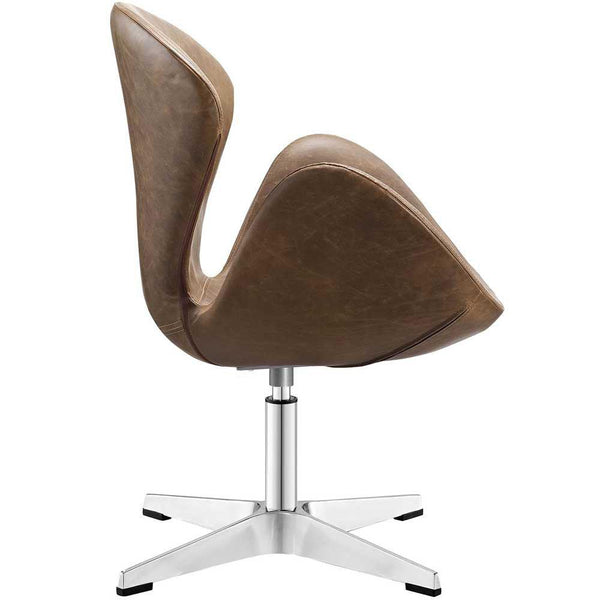 Modway Flight Upholstered Vinyl Lounge Chair - Brown | Lounge Chairs | Modishstore-3