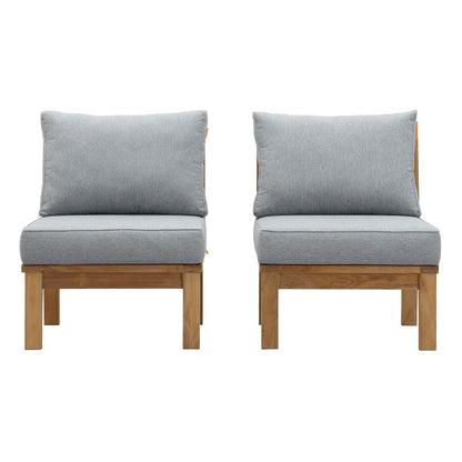 Modway EEI-1821 Marina 2 Piece Outdoor Patio Teak Sofa Set - Natural White | Outdoor Sofas, Loveseats & Sectionals | Modishstore-8