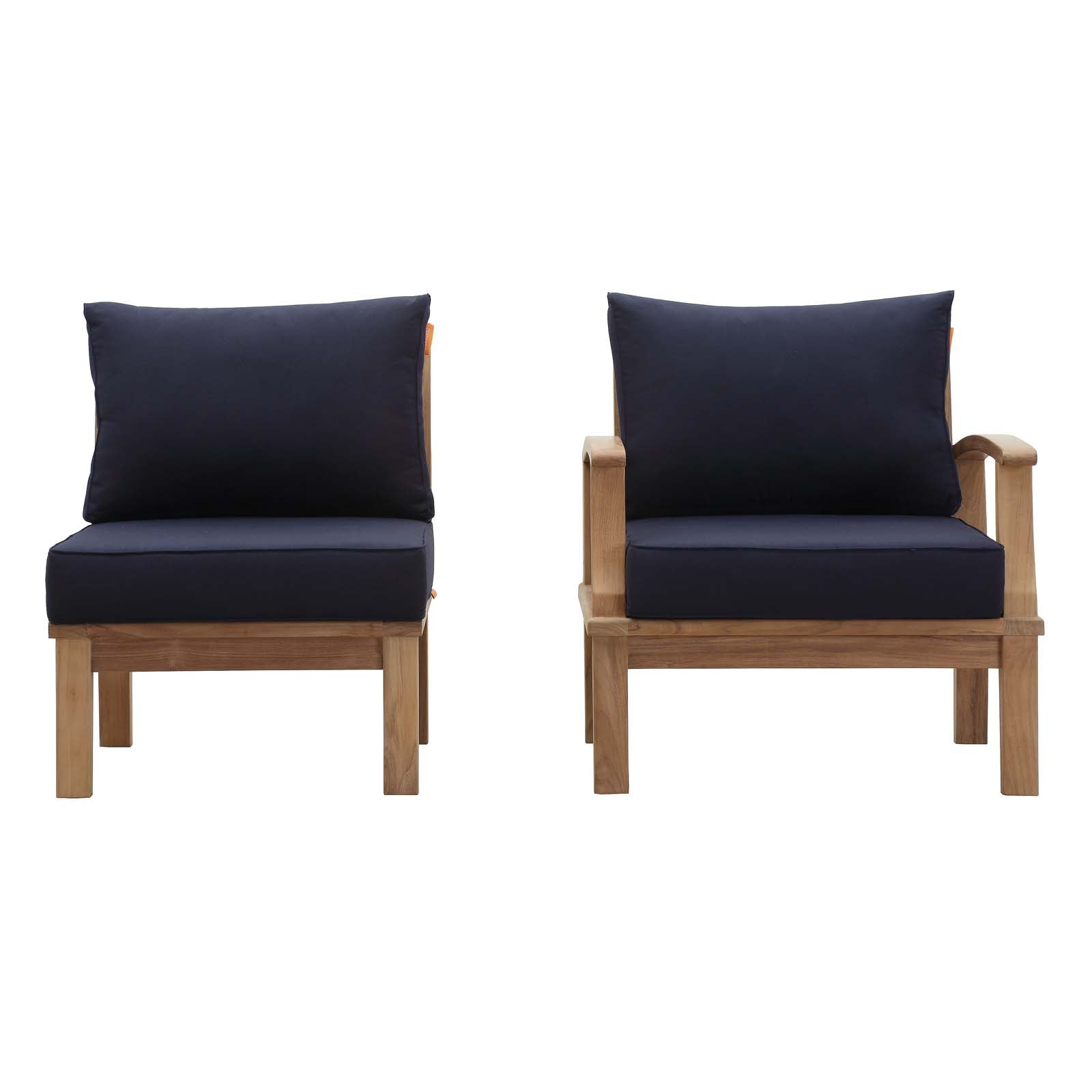 Modway EEI-1823 Marina 2 Piece Outdoor Patio Teak Sofa Set - Natural White | Outdoor Sofas, Loveseats & Sectionals | Modishstore-8