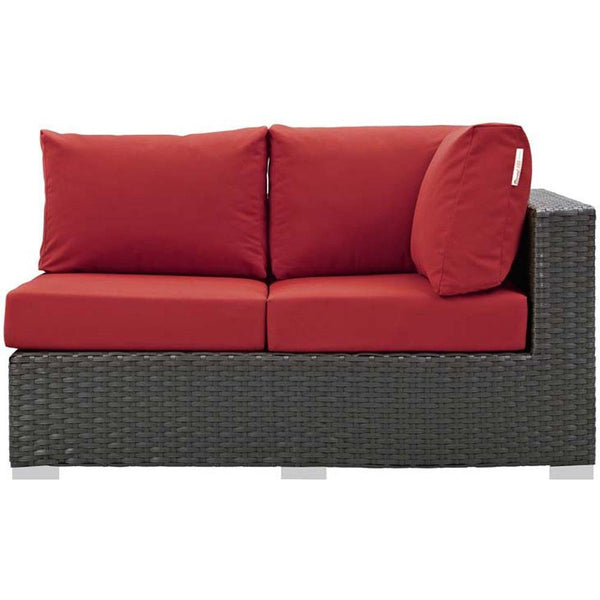 Modway Sojourn Outdoor Patio Right Arm Loveseat | Outdoor Sofas, Loveseats & Sectionals | Modishstore-15