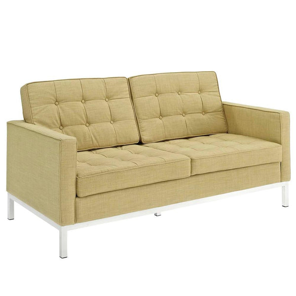 Modway Loft Wool Loveseat - Green | Loveseats | Modishstore-2
