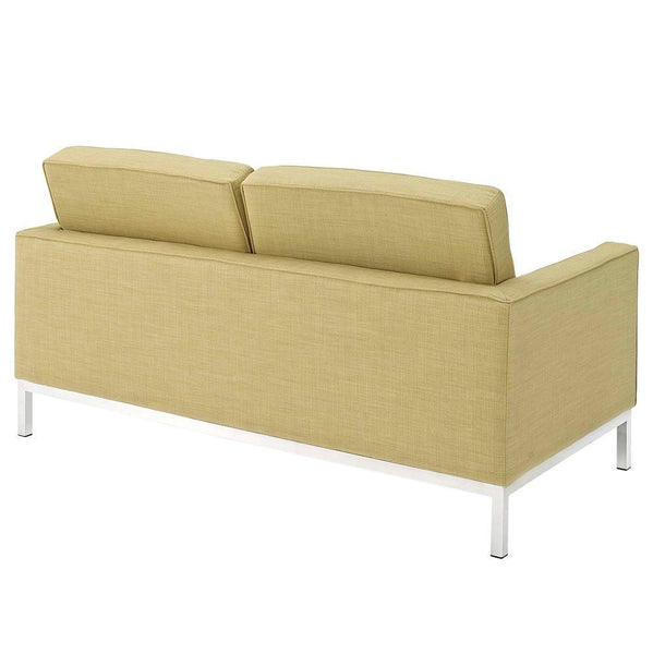 Modway Loft Wool Loveseat - Green | Loveseats | Modishstore-4