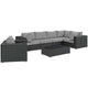 Modway Sojourn 7 Piece Outdoor Patio Sunbrella Sectional Set - EEI-1878 | Outdoor Sofas, Loveseats & Sectionals | Modishstore-32