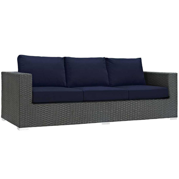 Modway Sojourn 9 Piece Outdoor Patio Sectional Set | Outdoor Sofas, Loveseats & Sectionals | Modishstore-7
