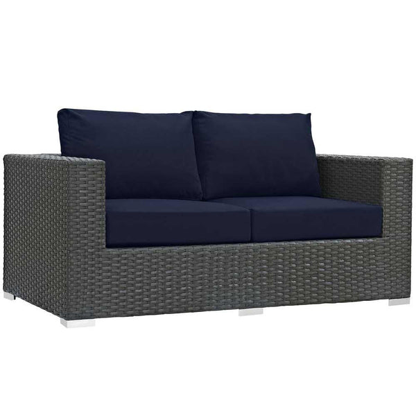 Modway Sojourn 9 Piece Outdoor Patio Sectional Set | Outdoor Sofas, Loveseats & Sectionals | Modishstore-8