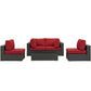 Modway Sojourn 5 Piece Outdoor Patio Sunbrella Sectional Set - EEI-1882 | Outdoor Sofas, Loveseats & Sectionals | Modishstore-27