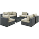 Modway Sojourn 7 Piece Outdoor Patio Sunbrella Sectional Set - EEI-1883 | Outdoor Sofas, Loveseats & Sectionals | Modishstore-42