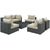 Modway Sojourn 7 Piece Outdoor Patio Sunbrella Sectional Set - EEI-1883 | Outdoor Sofas, Loveseats & Sectionals | Modishstore-42