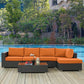 Modway Sojourn 5 Piece Outdoor Patio Sunbrella Sectional Set - EEI-1886 | Outdoor Sofas, Loveseats & Sectionals | Modishstore-20