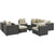 Modway Sojourn 10 Piece Outdoor Patio Sectional Set