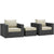 Modway Sojourn 3 Piece Outdoor Patio Sunbrella Sectional Set - EEI-1891 | Outdoor Sofas, Loveseats & Sectionals | Modishstore-28