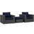 Modway Sojourn 3 Piece Outdoor Patio Sunbrella Sectional Set - EEI-1891 | Outdoor Sofas, Loveseats & Sectionals | Modishstore-27