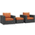 Modway Sojourn 3 Piece Outdoor Patio Sunbrella Sectional Set - EEI-1891 | Outdoor Sofas, Loveseats & Sectionals | Modishstore-26