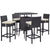 Modway Convene 5 Piece Outdoor Patio Pub Set - Small Bar Table | Outdoor Dining Set | Modishstore-20