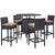 Modway Convene 5 Piece Outdoor Patio Pub Set - Small Bar Table | Outdoor Dining Set | Modishstore-19
