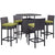 Modway Convene 5 Piece Outdoor Patio Pub Set - Small Bar Table | Outdoor Dining Set | Modishstore-17