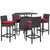 Modway Convene 5 Piece Outdoor Patio Pub Set - Small Bar Table | Outdoor Dining Set | Modishstore-16