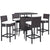 Modway Convene 5 Piece Outdoor Patio Pub Set - Small Bar Table | Outdoor Dining Set | Modishstore-14