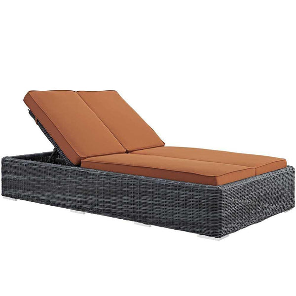 Modway Summon Double Outdoor Patio Chaise | Outdoor Recliners & Lounge Chairs | Modishstore-5
