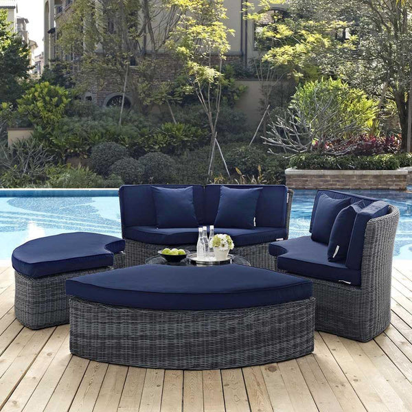 Modway Summon Circular Outdoor Patio Daybed | Outdoor Patio Daybed | Modishstore-11