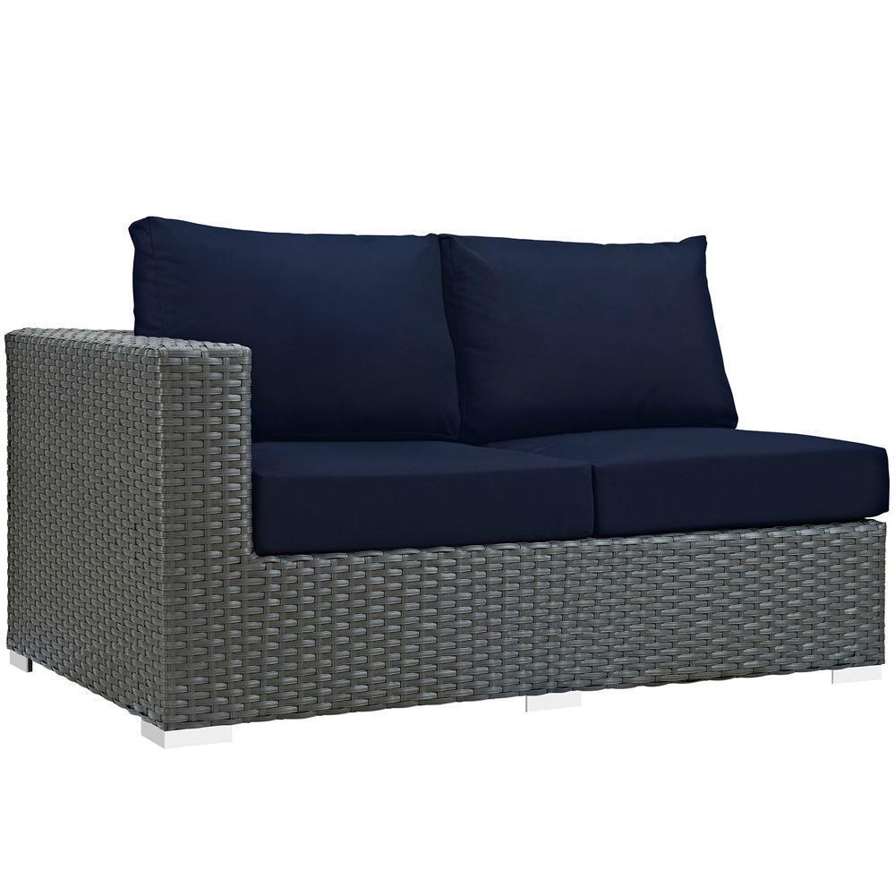 Modway Sojourn 7 Piece Outdoor Patio Sunbrella Sectional Set - EEI-2013 | Outdoor Sofas, Loveseats & Sectionals | Modishstore-16
