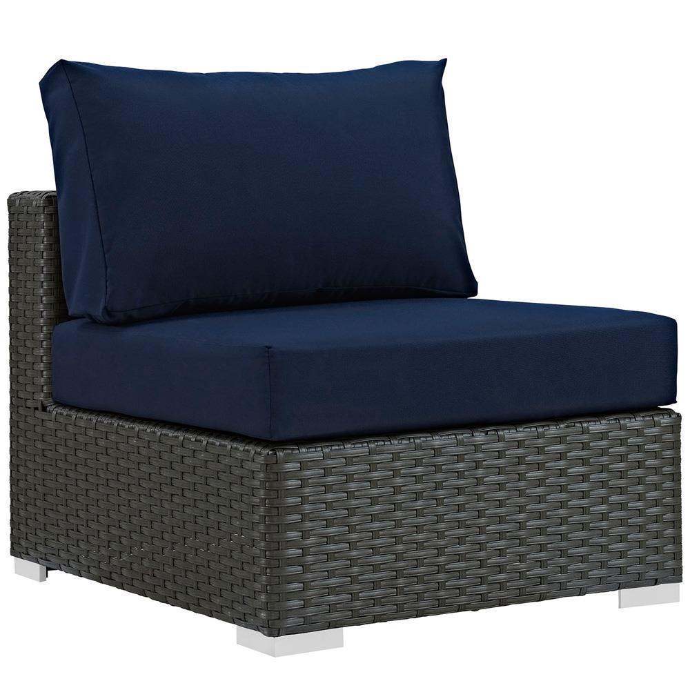 Modway Sojourn 7 Piece Outdoor Patio Sunbrella Sectional Set - EEI-2013 | Outdoor Sofas, Loveseats & Sectionals | Modishstore-18