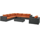 Modway Sojourn 7 Piece Outdoor Patio Sunbrella Sectional Set - EEI-2013 | Outdoor Sofas, Loveseats & Sectionals | Modishstore-3