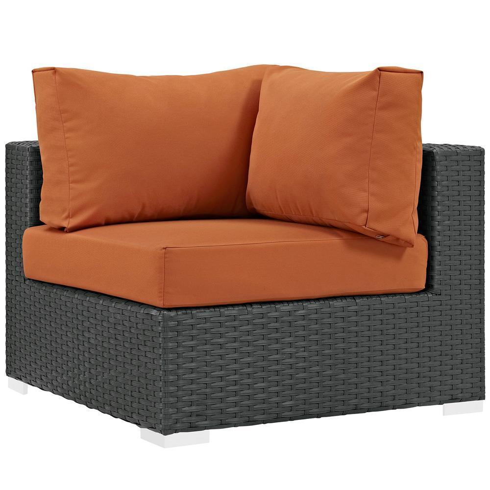 Modway Sojourn 7 Piece Outdoor Patio Sunbrella Sectional Set - EEI-2013 | Outdoor Sofas, Loveseats & Sectionals | Modishstore-28