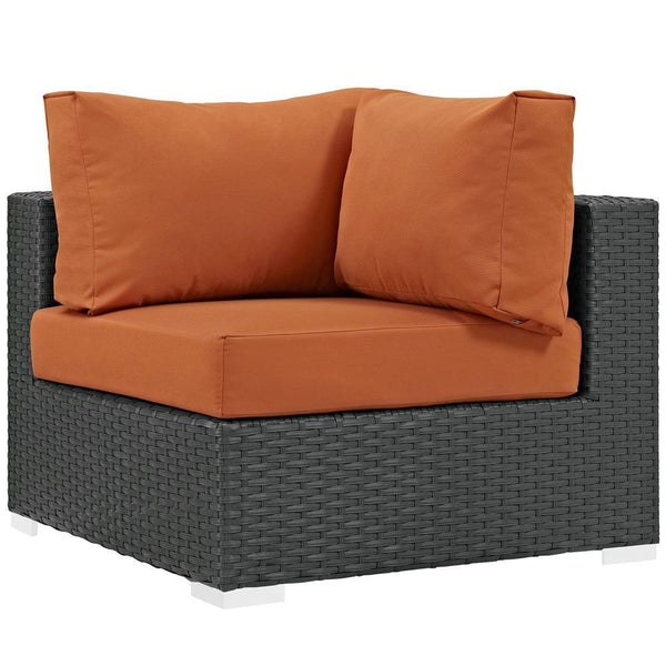 Modway Sojourn 7 Piece Outdoor Patio Sunbrella Sectional Set - EEI-2013 | Outdoor Sofas, Loveseats & Sectionals | Modishstore-28