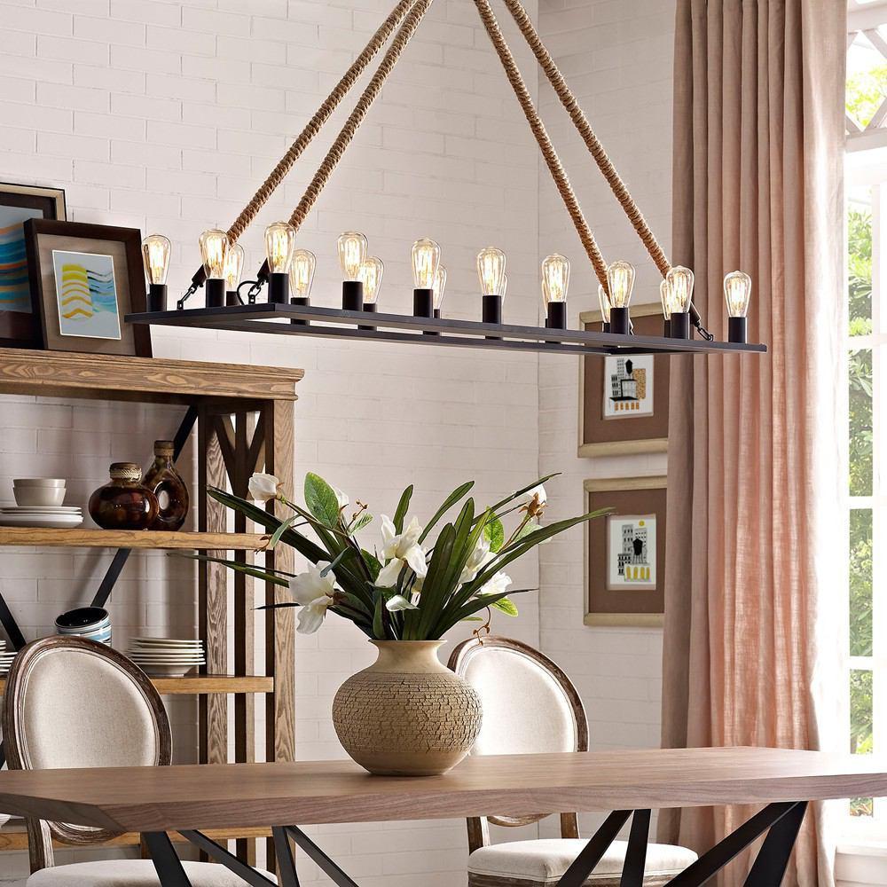 Modway Bridge Chandelier - Brown | Chandeliers | Modishstore