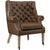 Modway Chart Upholstered Vinyl Lounge Chair - Brown | Lounge Chairs | Modishstore-4