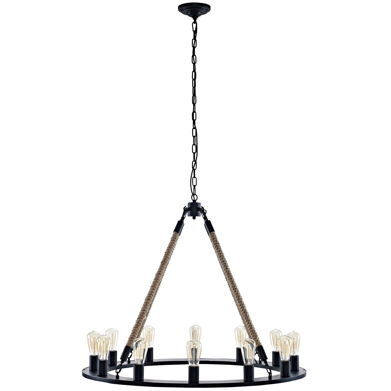 Modway Encircle Chandelier - Brown | Chandeliers | Modishstore-4