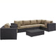 Modway Convene 7 Piece Outdoor Patio Sectional Set - EEI-2157 | Outdoor Sofas, Loveseats & Sectionals | Modishstore-40