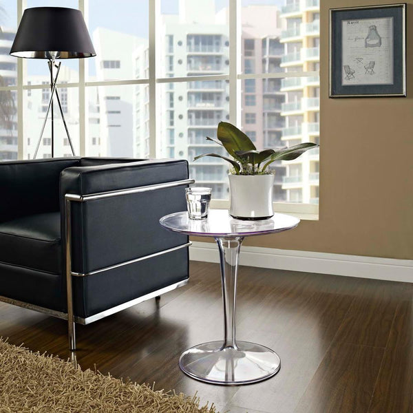 Modway Canvas Side Table - Clear | Side Tables | Modishstore