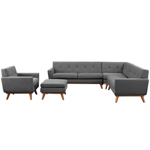 Modway Engage 5 Piece Sectional Sofa | Sofas | Modishstore-28