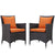 Modway Convene 2 Piece Outdoor Patio Dining Set - EEI-2188 | Dining Sets | Modishstore-28