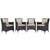 Modway Convene 4 Piece Outdoor Patio Dining Set