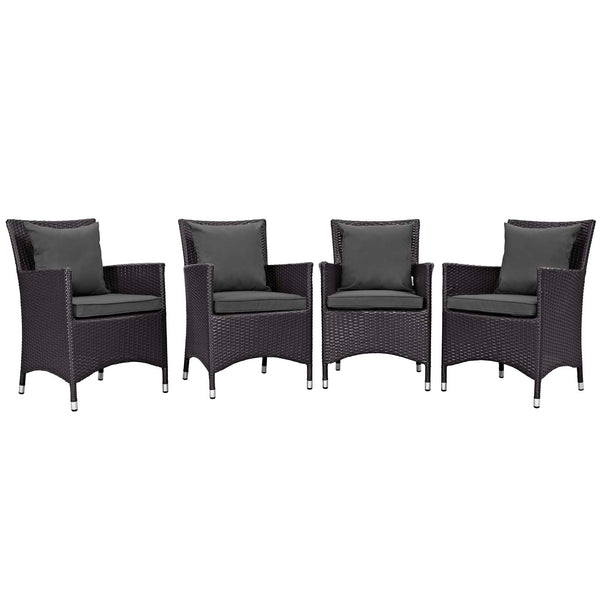 Modway Convene 4 Piece Outdoor Patio Dining Set