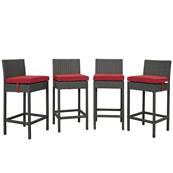 Sojourn 4 Piece Sunbrella Outdoor Patio Pub Set by Modway | Bar Stools | Modishstore-15